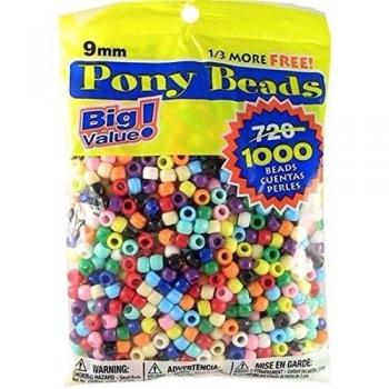 Cuentas multicolor, 9 mm, 1000 piezas en bolsa