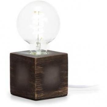 Base de lámpara decorativa Vellight, cubo gris de cemento, E27, 60W, IP20, 90mm x 90mm x 90mm