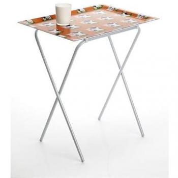 Mesita Plegable Don Hierro con Bandeja Extraíble para Cocina, Camping y Jardín - 65,5 x 61,5 x 42 cm