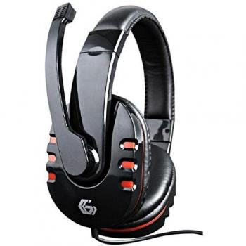 Auriculares Binaurales Gembird GHS-402 con Diadema y Micrófono Integrado, Control de Volumen - Negro
