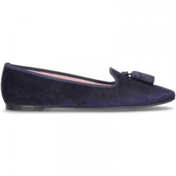 Pretty Ballerinas - Mocasines de mujer modelo Faye en ante azul marino