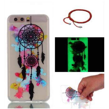 Funda para Huawei P10, GOCDLJ TPU Silicona Transparent Noctilucent Glitter Bling Huawei P10 Carcasa, Alta Calidad Ultra Delgado Fino y Resistente a Caidas con Protector de Pantalla Resistente a Rayones Patrón de Color Case Teléfono inteligente Caso, Ant