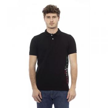 Baldinini Trend Black Cotton Polo Shirt - 4XL