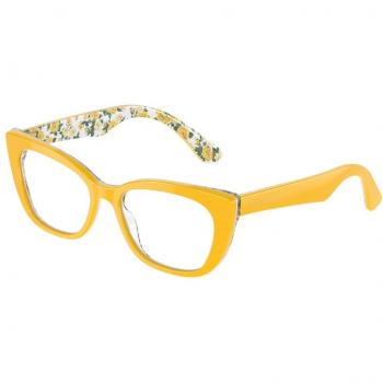 Dolce & Gabbana DX3357 Kids 3443 Kids' Eyeglasses Yellow Size 49 - Blue Light Block Available
