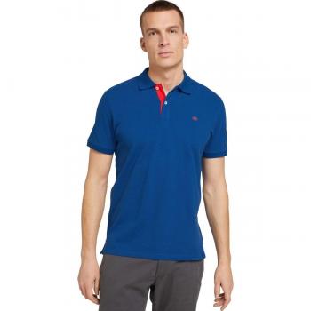 Polo Tom Tailor liso de manga corta para hombre
