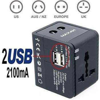 MAXAH® enchufe de EU UK US AU