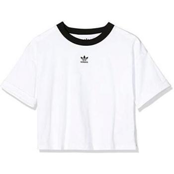 adidas Crop Top Camiseta sin Mangas, Mujer, White/Black, 40
