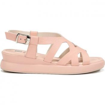 Sandalias de cuña Dorking Slam rosa con plataforma y adorno en piel