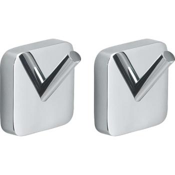 Percha de baño Tonga Gedy, set de 2, acabado en cromo