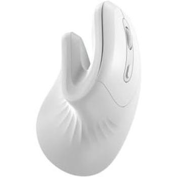 Ratón Vertical Inalámbrico Nilox Ergonomico Blanco 3200 DPI 6 Botones Silent Click Recargable USB-C