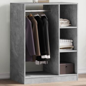 Gabinete de hormigón gris 77x48x102 cm madera multicapa