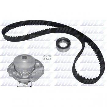 DOLZ Bomba de agua + kit correa distribución KD129 para FIAT Punto, Panda, Uno, Tipo y LANCIA Ypsilon, Y10 y AUTOBIANCHI Y10