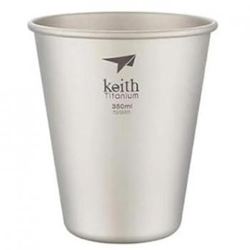 Vaso de titanio 350 ml unisex gris - Keith Ti9001