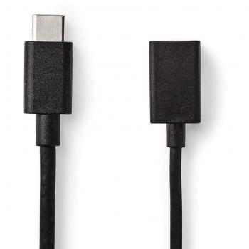Cable USB 3.0 Tipo C a USB A de 0,15 m color negro