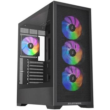 Caja PC Silentware Core 100 ARGB Torre Midi ATX con Panel de Cristal Templado y Mesh