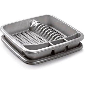 ESCURREPLATOS CUADRADO PLATA