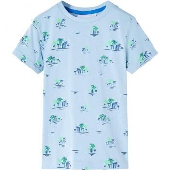 Camiseta Infantil Azul Claro Talla 128