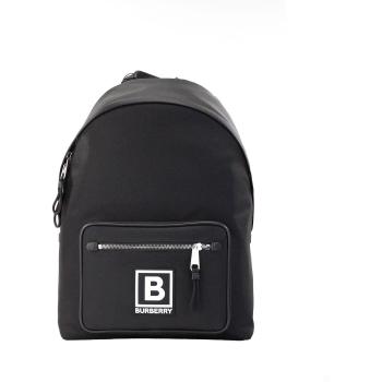 Burberry Abbeydale Branded Stamp Black Nylon Backpack