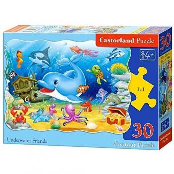 Puzzle Castorland Amigos Submarinos - 30 Piezas, Temática Animales, Multi-Color