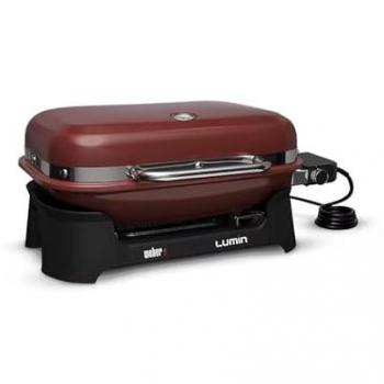 Barbacoa eléctrica Lumin 2200W roja para 6 personas