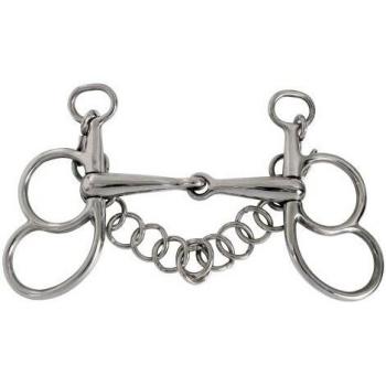 PFIFF - Bocado para caballos de hípica, tamaño 12,5 cm, color plateado