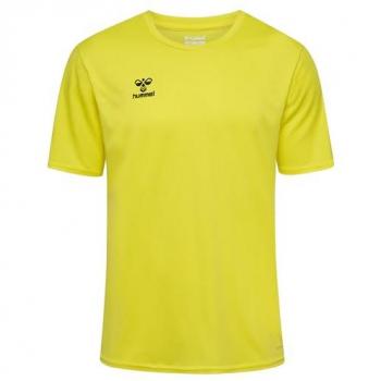 Hummel Unisex Essential Logo T-Shirt in Yellow