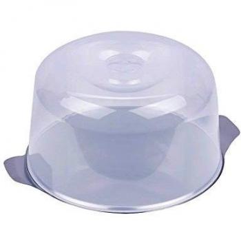CHG 14022 – 60 napf para Tartas con Campana, Acero Inoxidable, Plata/Transparente, 25 x 25 x 13 cm, 2 Piezas