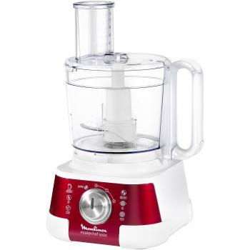 Moulinex Masterchef 5000 - Procesador de Alimentos Multifuncional con 8 Accesorios, Capacidad de 3L, Color Rojo