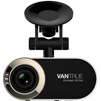 Vantrue R1 Pro Cámara para parabrisas de coche DVR, 2304 * 1296p HD, ángulo de visión amplio de 170°, con excelente visión nocturna, monitor de aparcamiento, G-Sensor, pantalla de 2,7 compatible con tarjeta Micro SD de hasta 64 GB