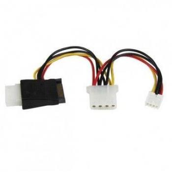 StarTech.com LP4SATAFM6IN Cable Adaptador de Alimentación LP4 a SATA de 6 pulgadas con Conector Floppy