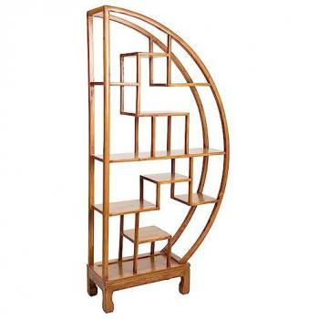 Estantería de Almacenamiento Moderna Wanderlust Deco de Madera y Metal, 86x26x175 cm, Acabado Artesanal Marrón