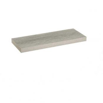 Estante de pared flotante de madera MDF gris de 23x60 cm.
