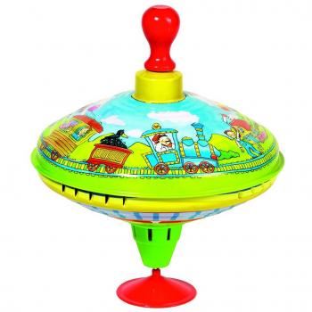 GOKI- Juegos de Viaje y de bolsilloNovedades en peonzasGOKIPeonza zumbadora con Mango de Madera, Multicolor
