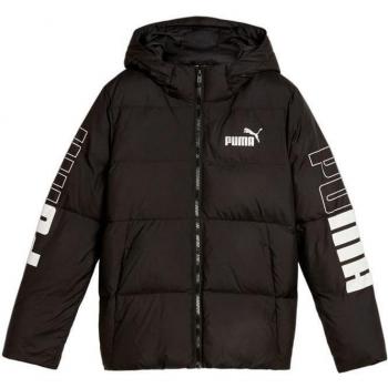 Chaqueta con Capucha Infantil Puma Power 675959-01 Negro/Blanco