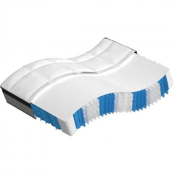 Colchón de muelles ensacados firmeza media Mid-Plus 140x190 cm Vidaxl Blanco