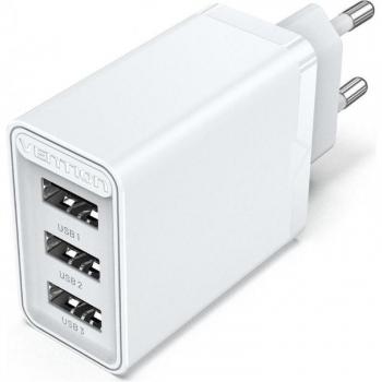 Cargador de Pared Vention FEW0-EU/ 3xUSB