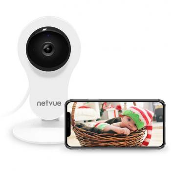 720P HD IP cámara, NetVue WiFi Wireless Home cámara de seguridad con Audio bidireccional, detección de movimiento, visión nocturna cámara, para bebé/Elder/seguridad en el hogar/mascota Monitor, visualización remota, color blanco, Red Cámara IP par