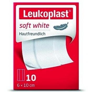 Essity Leukoplast Soft White Adhesive Dressings 10 Pack 6 x 10 cm