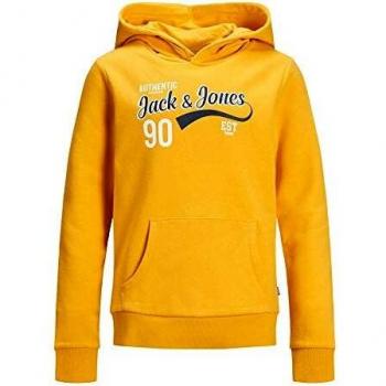 Sudadera Jack&Jones Niño 152 Amarillo 12158423 JJELOGO SWEAT HOOD 2 COL NOOS JR YOLK YELLOW