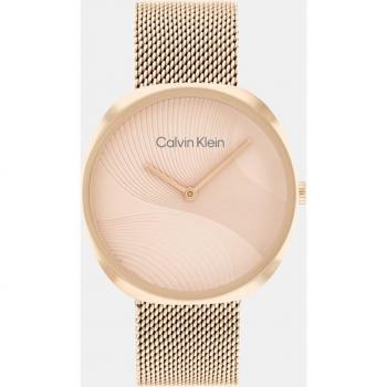 Reloj Calvin Klein para mujer Sculpt de malla de acero rosa