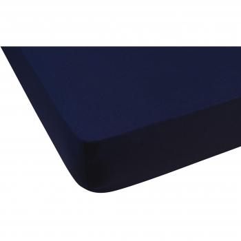 Nuit De France 331044 sábana Bajera 57 Hilos Cabeza y pie abatibles Gorro 30 C algodón Marino, 100% algodón, Azul Marino, 140/190