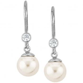 Pendientes de Plata 925 con Zircón y Perlas Sintéticas para Damas