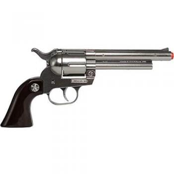 Gonher-Revolver 12 Tiros-Plata, multicolor, sin talla