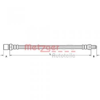 Metzger 4110805 Tubo flexible de frenos