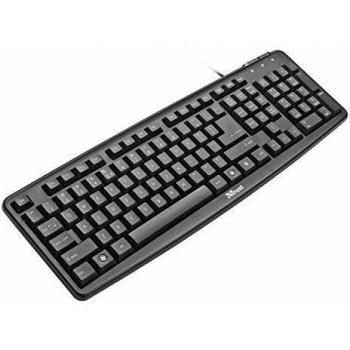 Trust ClassicLine - Teclado QWERTY español, color negro