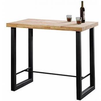 Adec Group Loft, Mesa Alta de Cocina, Mesa de Bar, Barra, Mesa Contract, Color Roble Salvaje y Negro Medidas: 120 cm