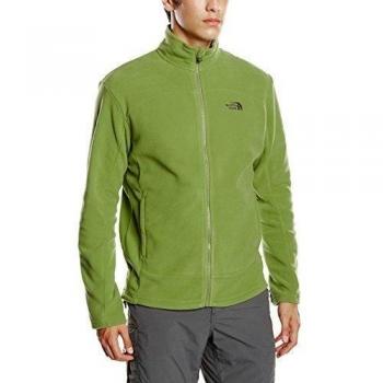 The North Face M 100 Glacier Full Zip - Forro polar  para hombre, color verde claro, talla S