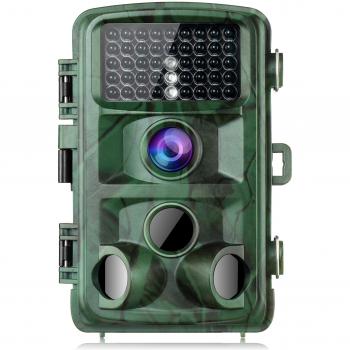 TOGUARD Cámara de Caza 14MP 1080P IP56 Impermeable 42 LED de IR Invisible 2.4 '' LCD Visión Nocturna hasta 22m para Fauna Seguridad Hogar Mascota Animal