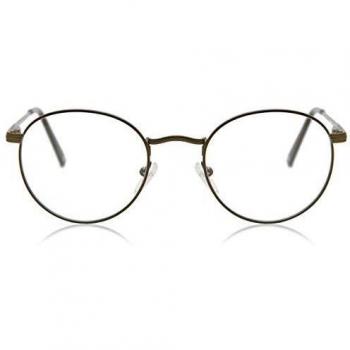 Oval Full Rim Metal Men's Prescription Glasses - Brown - Size 49 - Blue Light Block Available - SmartBuy Collection