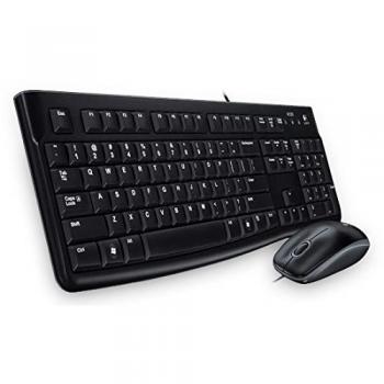 Logitech MK120 Teclado USB Griego Negro